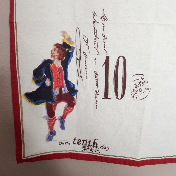 Williams Sonoma 12 Days Of Christmas Napkin #10 - Picture 2 of 4